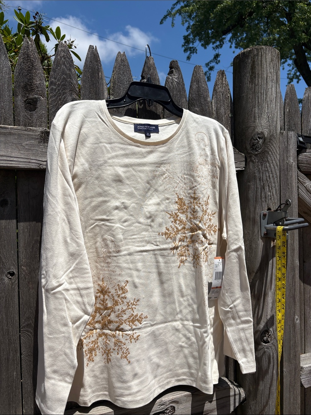 Jones New York 3X sugar comb cotton long sleeve. NWT!